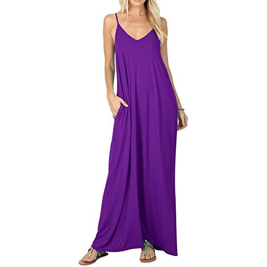 Stokeen Women's Summer Casual Spaghetti Strap Maxi Dress