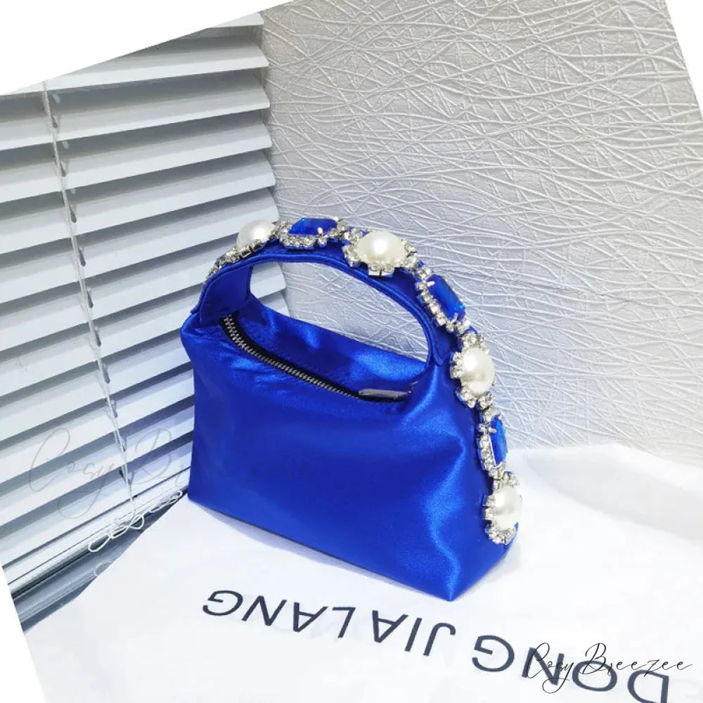 Stones Silk Phone Handbag blue 1 wristlet-250126
