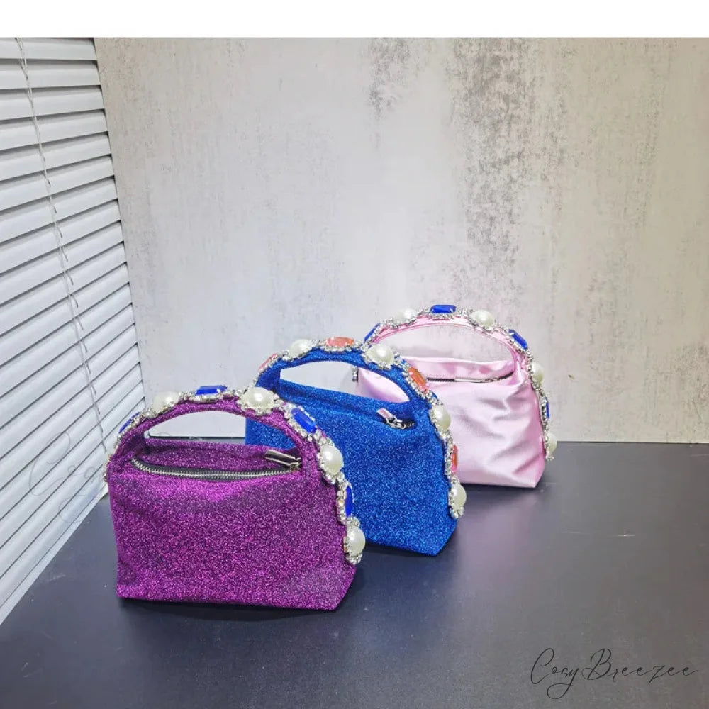 Stones Silk Phone Handbag wristlet-250126