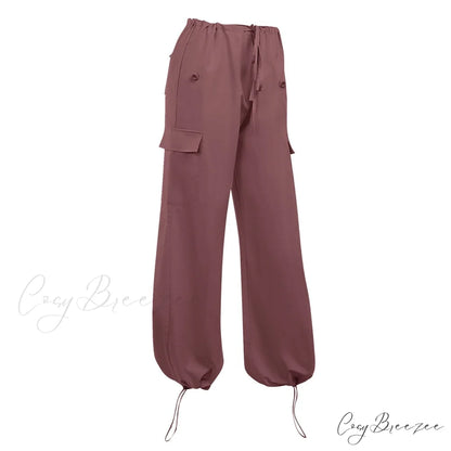 Straight Wide Leg Loose Trousers Cargo Pants