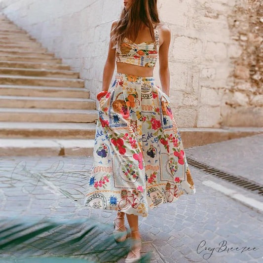 Strap Top Cotton Linen Boho Dress WHITE / XS bohodress-250126