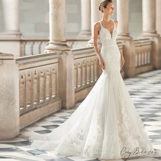 Strapless Lace Mermaid Bridal Gown weddingdress-250223