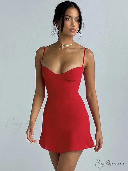 Straps Backless Night Club Mini Dress