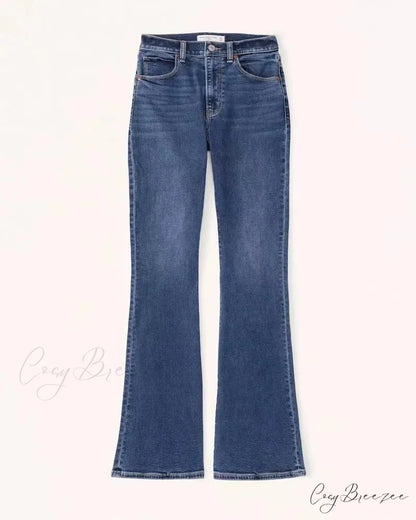Stretch High Waist Slimming Skinny Flare Women’s Casual Fashion Slim fit Small Summer 2024 New Jean Blue / S
