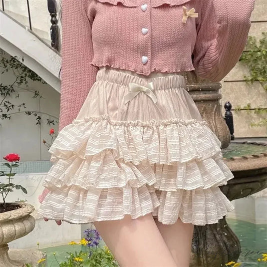 Stretch Waist Lace Skirt skirts-250223