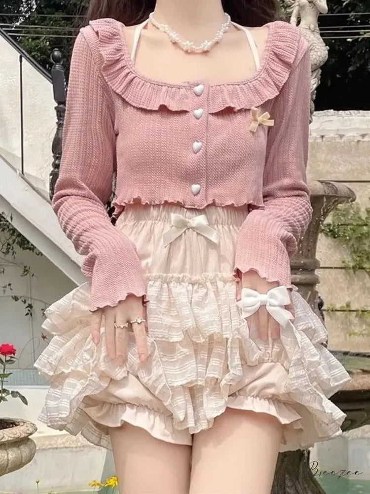 Stretch Waist Lace Skirt skirts-250223