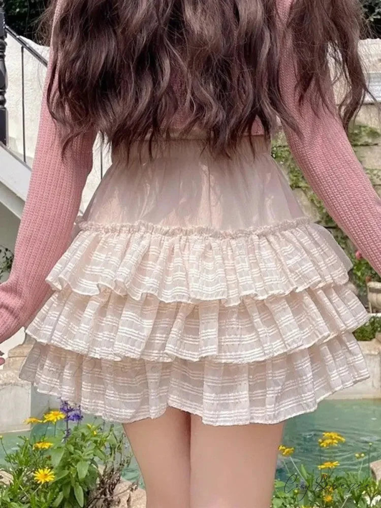 Stretch Waist Lace Skirt skirts-250223