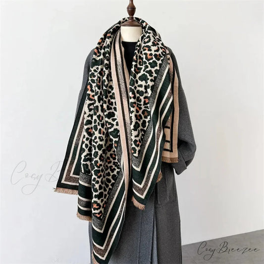 Stripe Cashmere Winter Scarf black-01 scarf-241228