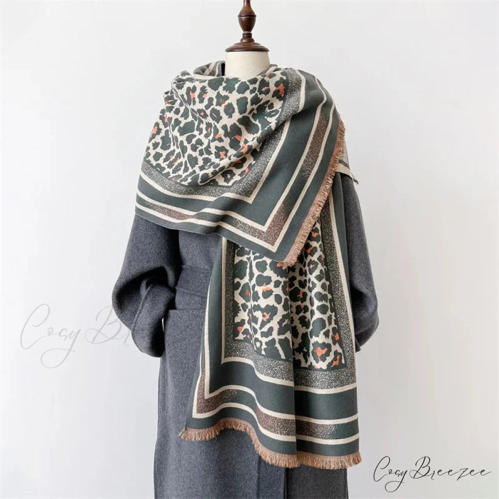 Stripe Cashmere Winter Scarf black-02 scarf-241228