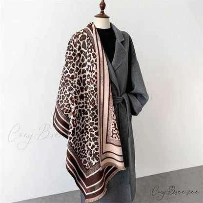 Stripe Cashmere Winter Scarf black-03 scarf-241228