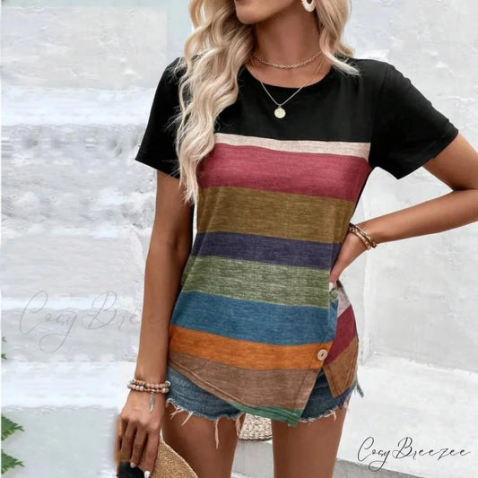 Stripe Colorful T-Shirt Multicolor / S