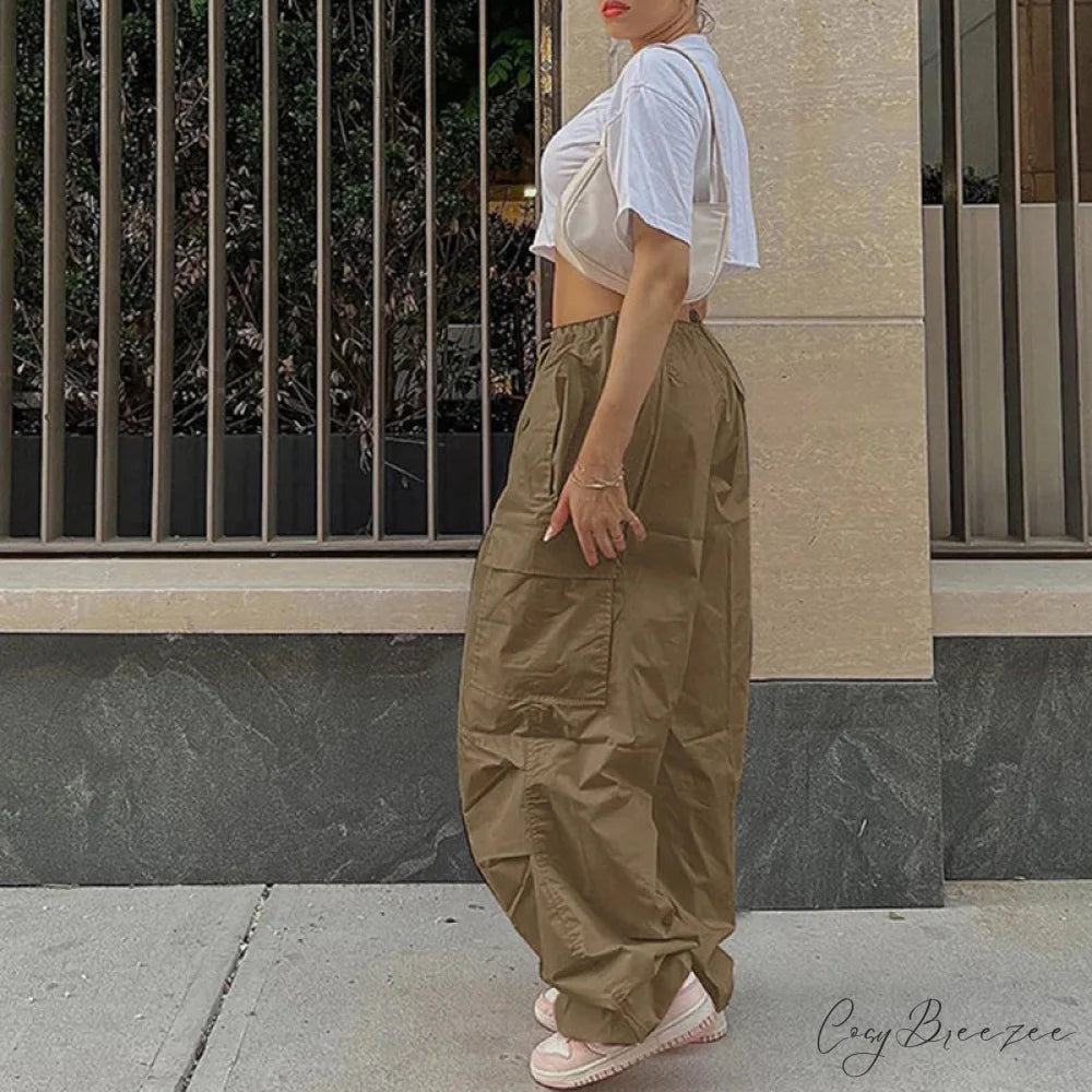 Stripe Pull-Tie Spacious Casual Sweatpant Pant pant-250223
