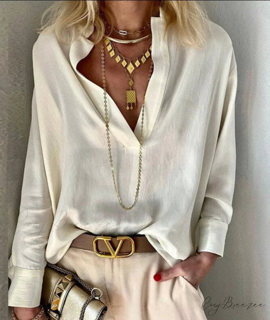 Stripe Shirt Beige / S