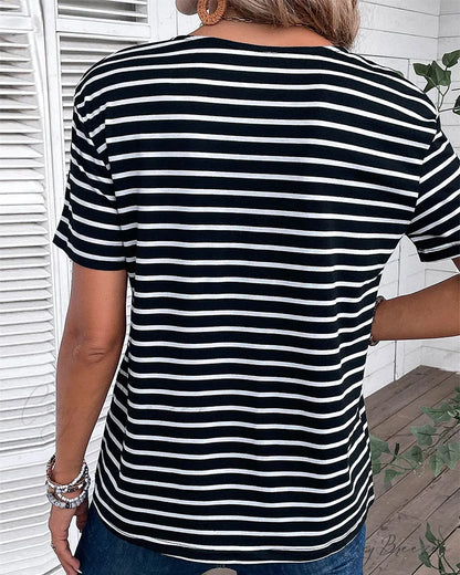 Striped Arm Brief Tee