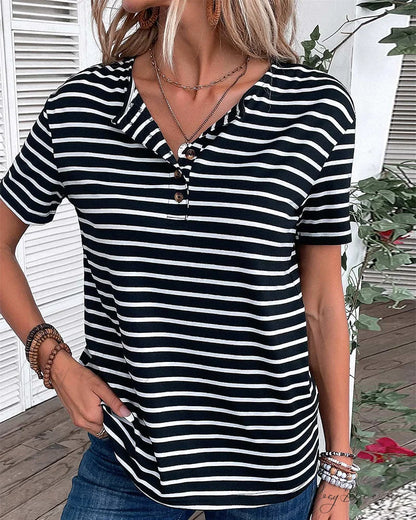Striped Arm Brief Tee