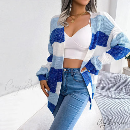 Striped Cardigan Blue / S