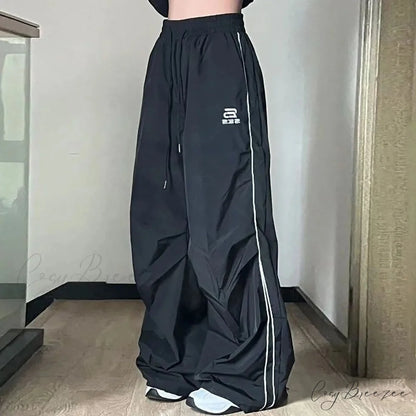 Striped Nightwear Casual Stretchy Waist Pant pant-250223