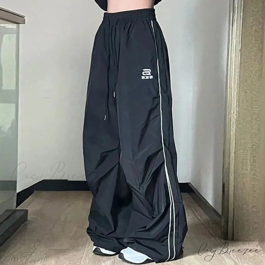 Striped Nightwear Casual Stretchy Waist Pant pant-250223