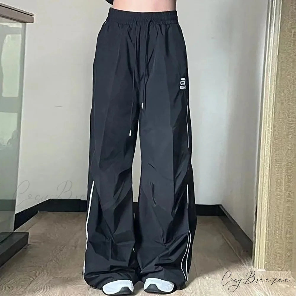 Striped Nightwear Casual Stretchy Waist Pant pant-250223
