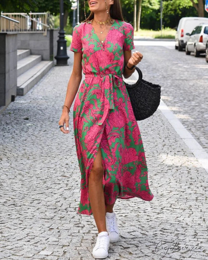 Striped Print Dress