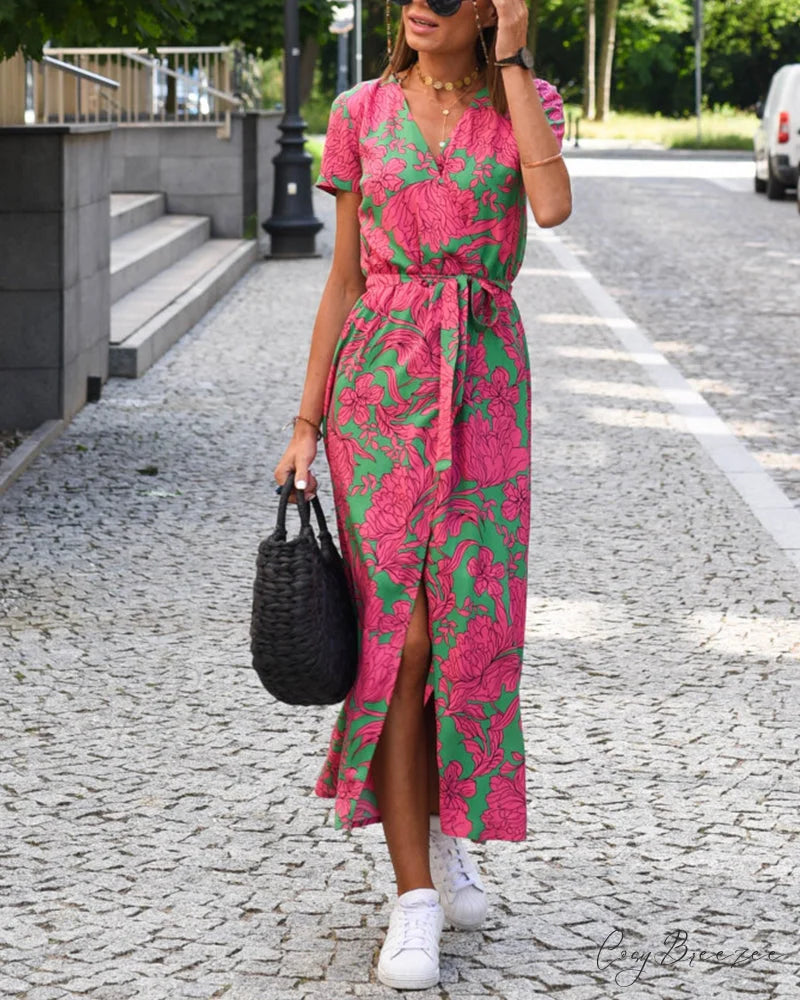 Striped Print Dress