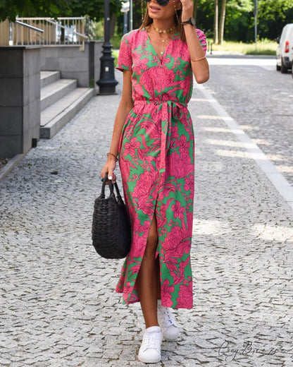 Striped Print Dress