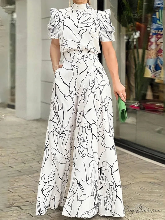 Striped Stand Collar Streetwear Dress for Party and Work