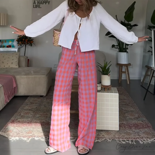 Striped Summer Laid-Back Drawstring Pant pant-250223
