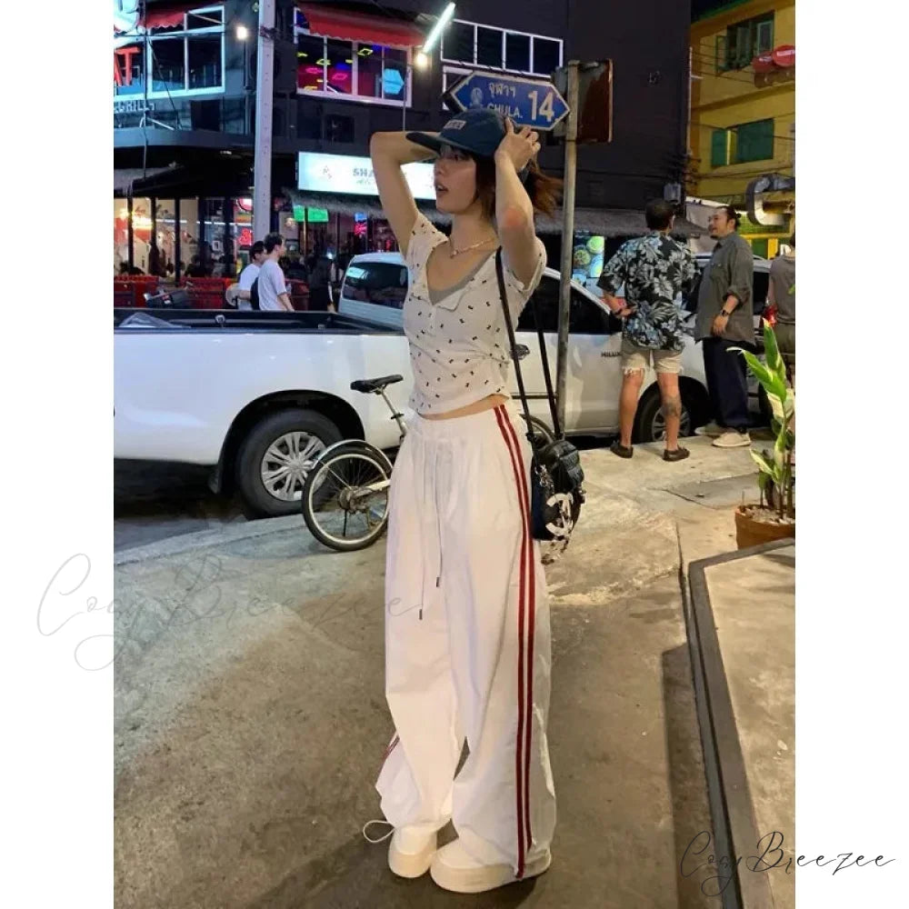 Striped Vintage Wide Leg Pants pants-241228