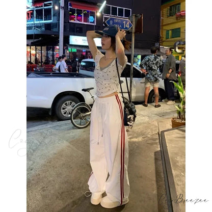 Striped Vintage Wide Leg Pants pants-241228
