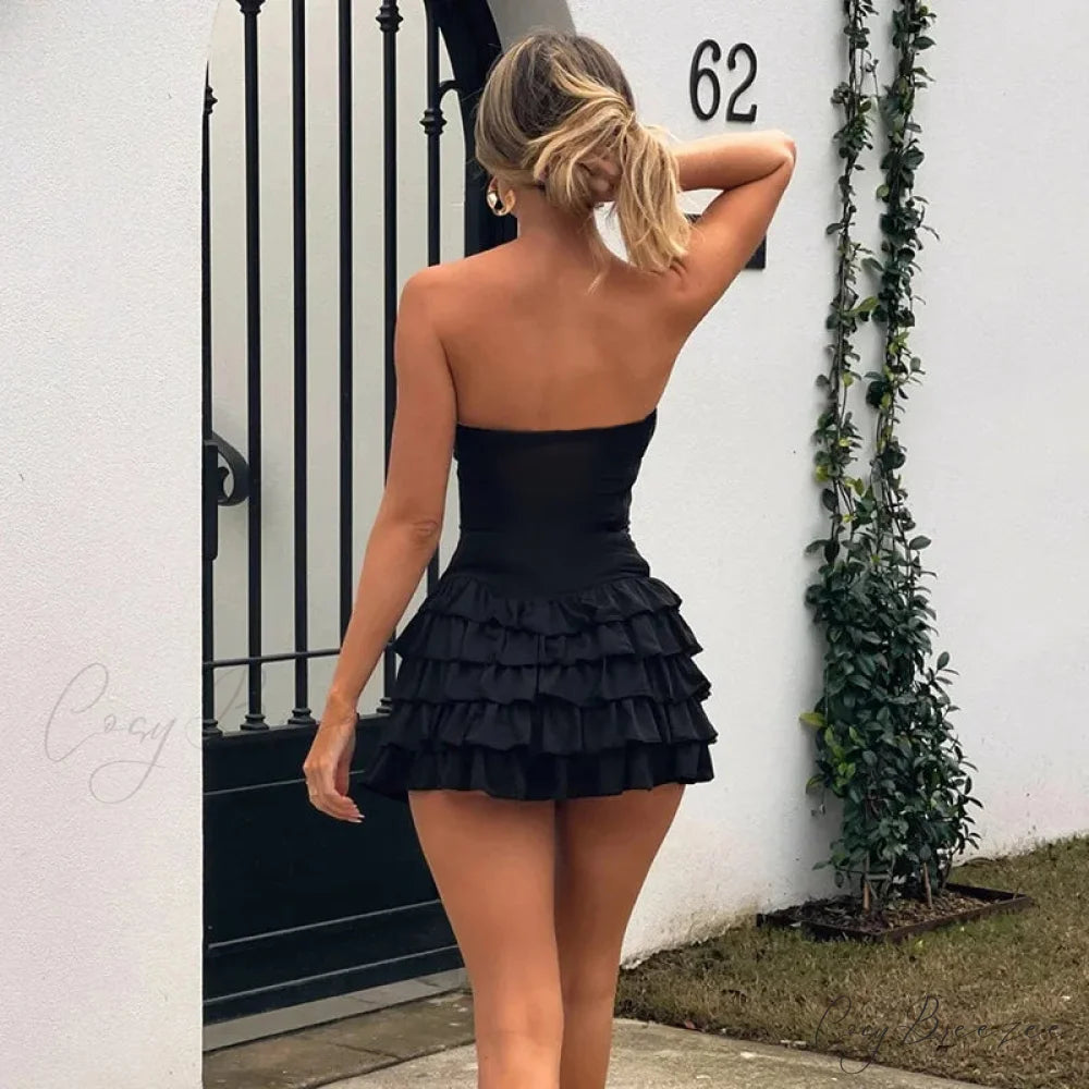 Studded Belted Flowy Gown Holiday Dress vacationdress-250223