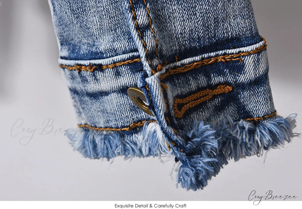 Style European Flower Suit Women Jeans Pants Outfit Jacket & Denim Fashion Sequined Set