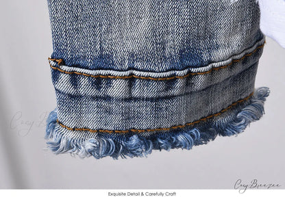 Style European Flower Suit Women Jeans Pants Outfit Jacket & Denim Fashion Sequined Set