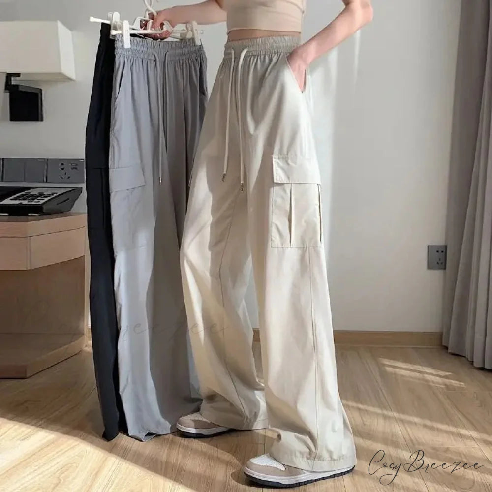Stylish High Waist Cargo Pants pants-241228