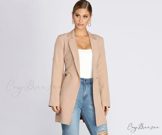 Stylish Trench Coat for Women TAUPE / S