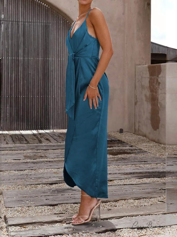 Stylish Unique Strappy Charming French Halter Midi Dresses