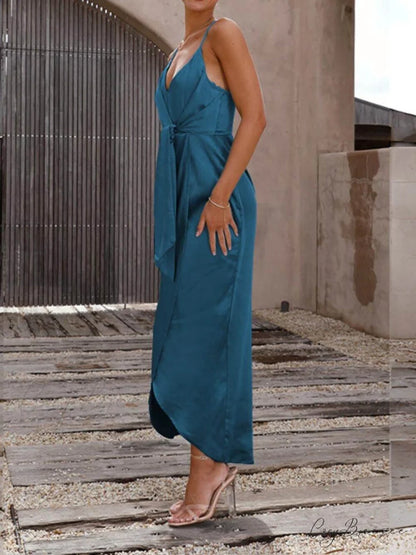 Stylish Unique Strappy Charming French Halter Midi Dresses