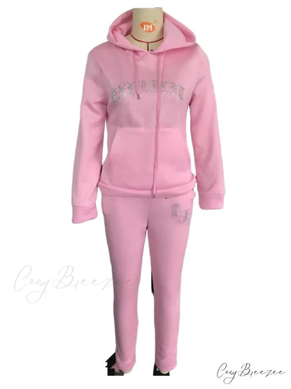 Suit Sweatpants Set Oversize Hoodies Sweatshirt Sport Outfits and Sweatshirt Sweatpants Women’s and Tracksuit - Set