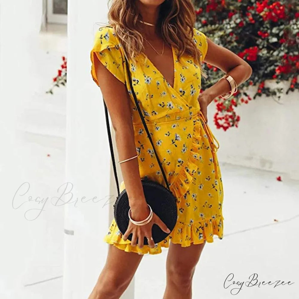 Summer Bandage Bodycon Evening Party Casual Short Mini Dress