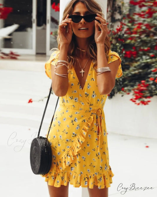 Summer Bandage Bodycon Evening Party Casual Short Mini Dress