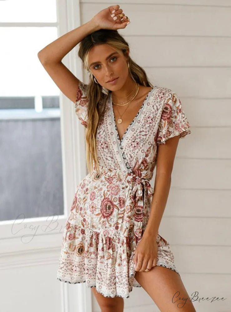 Summer Beach Split Dress for Women S / BLUE