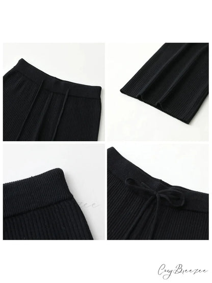 Summer Cotton Linen Wide Leg Full Length Casual Loose Waist Pants