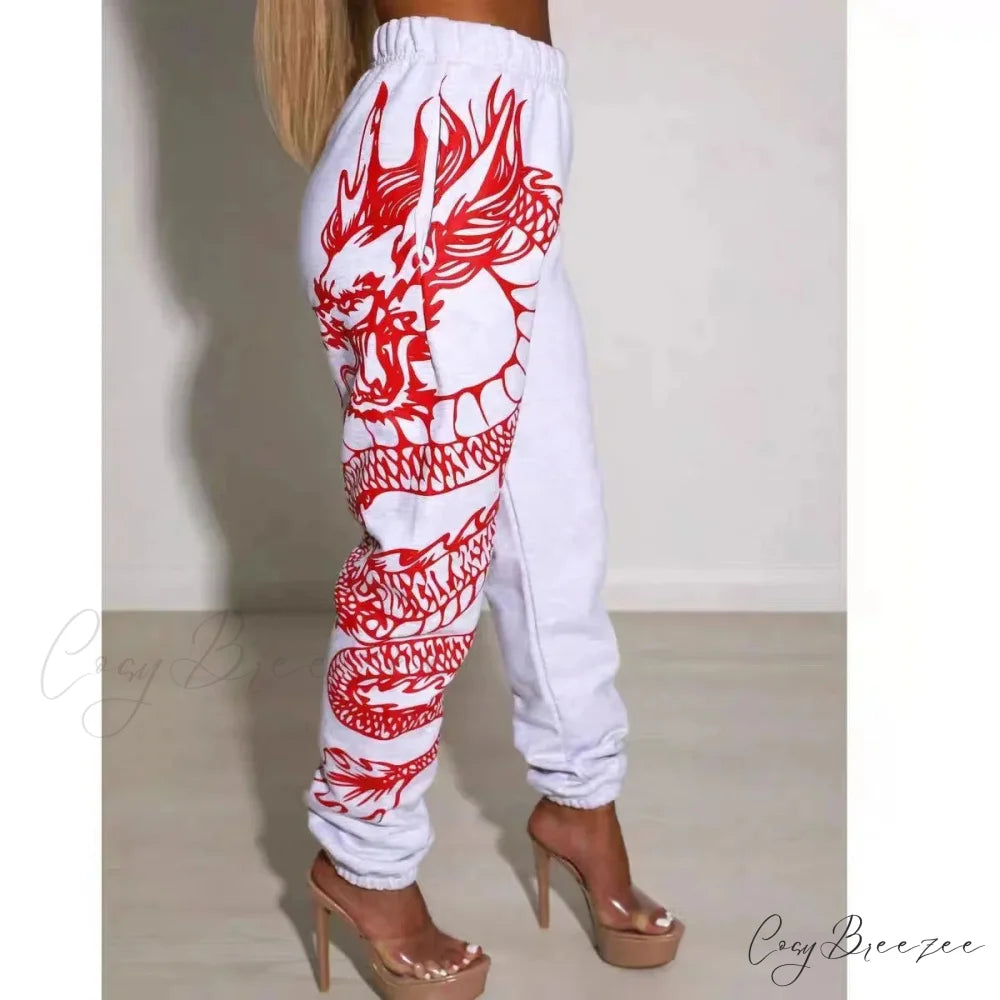 Summer Graphic High Waist Jogger Pants pants-241228