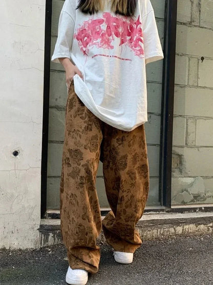 Summer Kawaii Eyelet Embroidery Palazzo Pant pant-250223