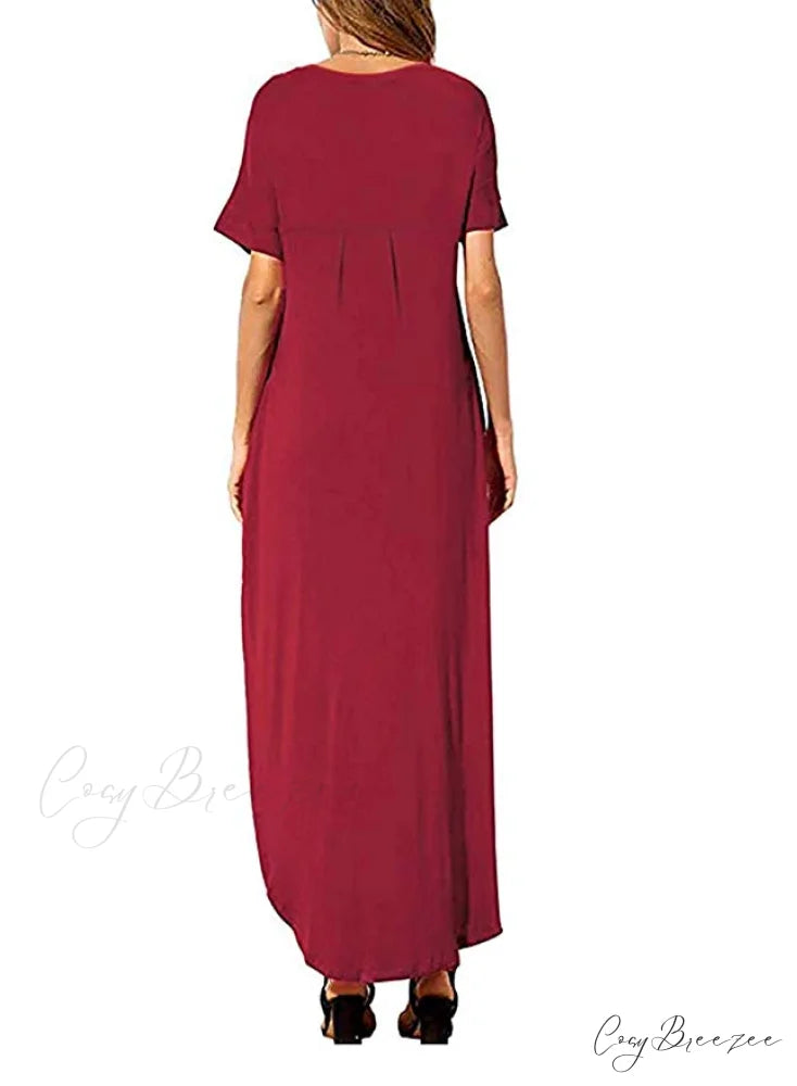 Summer Loose Pockets Long Dress for Women