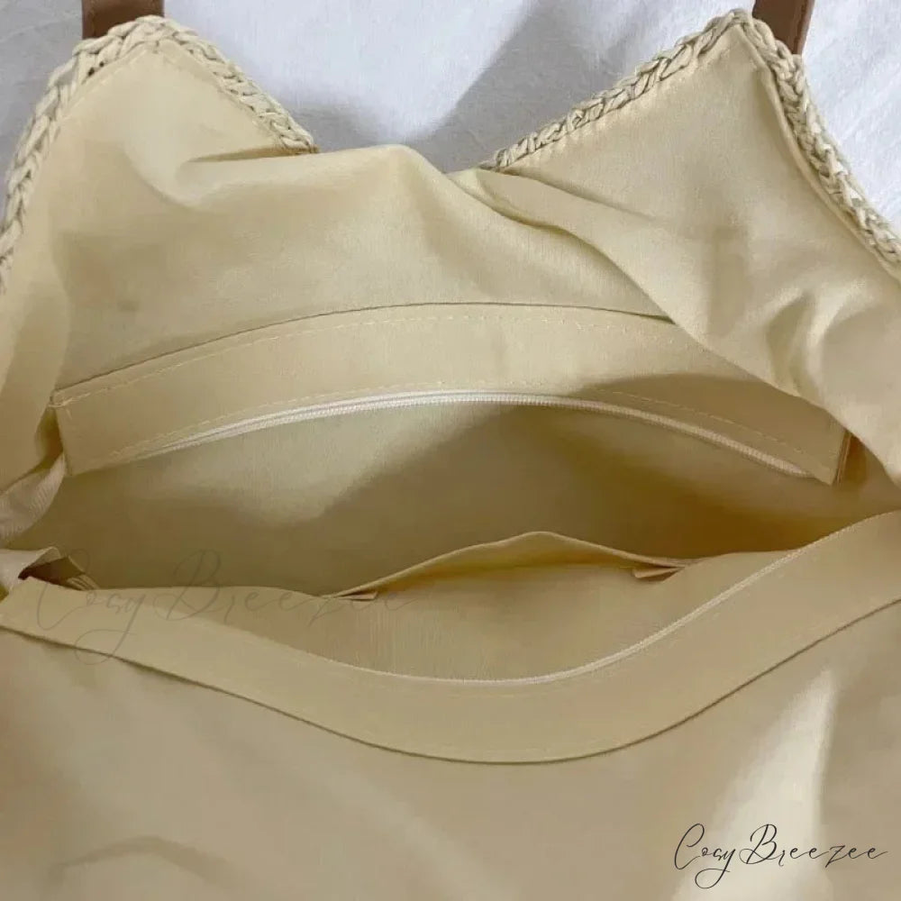Summer Straw Rattan Crochet Shoulder Bag shoulder-250126