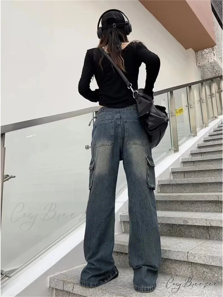 Summer Thin Style New High Waisted Skinny Horseshoe Small Flared Straight Leg Jean