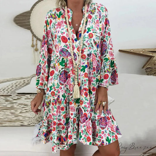 Summer Y2k Ladies Loose Bohemian Short Women’s Boho Dress