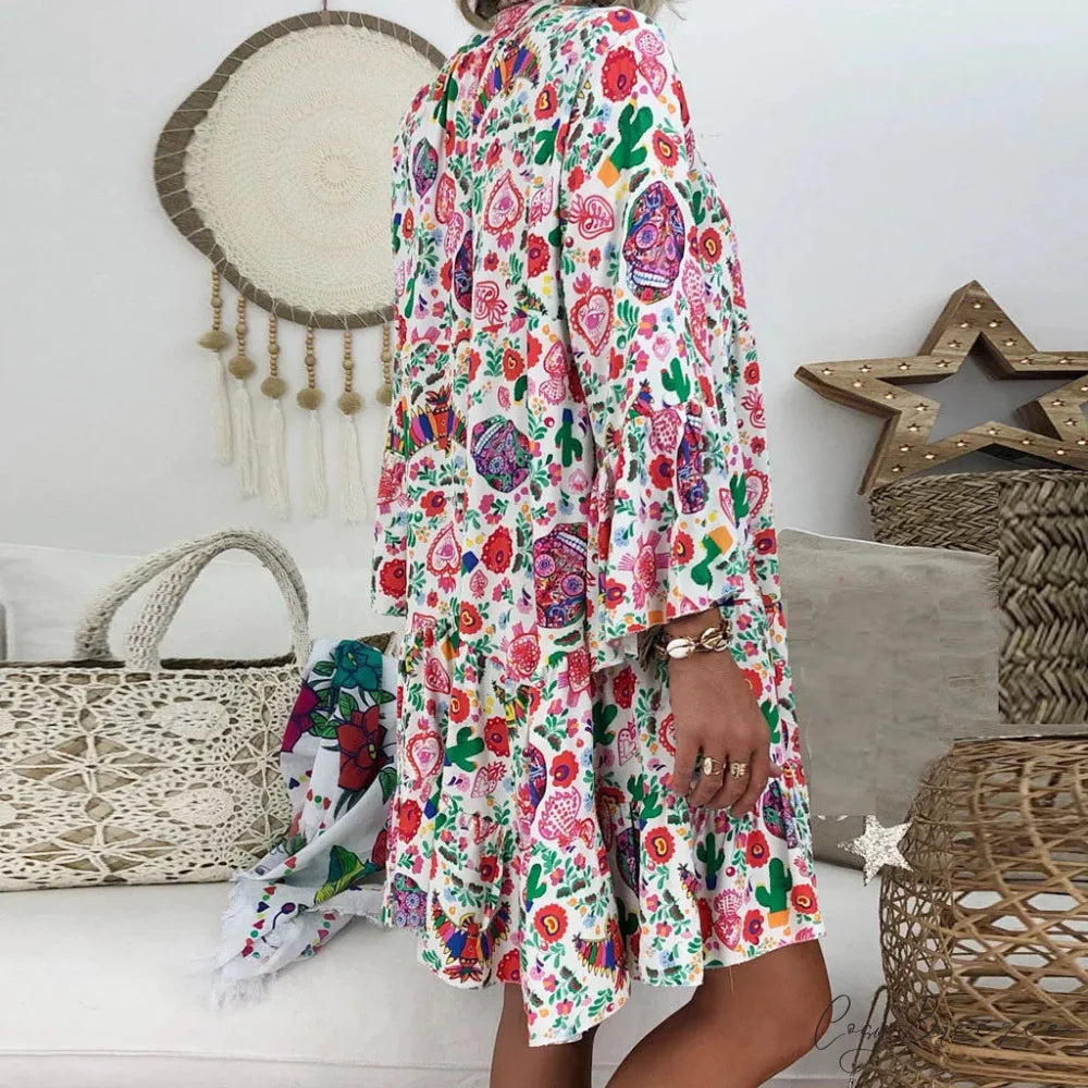 Summer Y2k Ladies Loose Bohemian Short Women’s Boho Dress