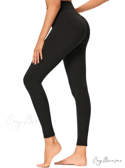 Super Soft High Waisted Tummy Control No See Through Workout Running Tights Women’s Activewear Leggings